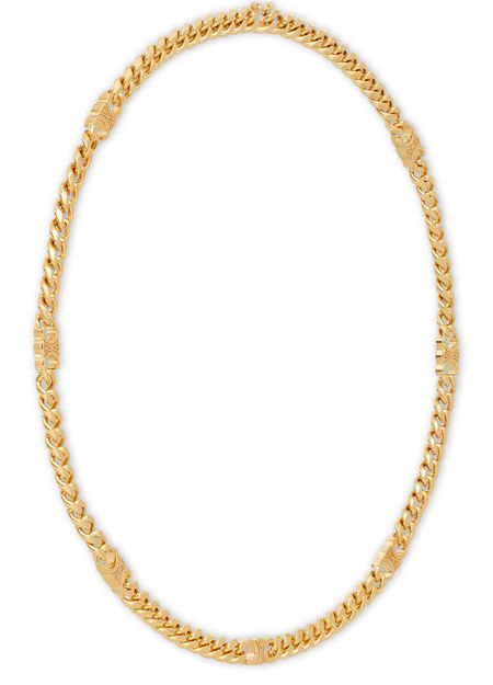 18K Dior Celine Small Gourmette Necklace