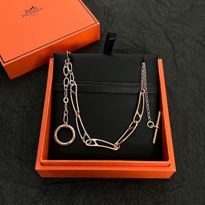 18K Chaine D'ancre Chain Hermes Necklace