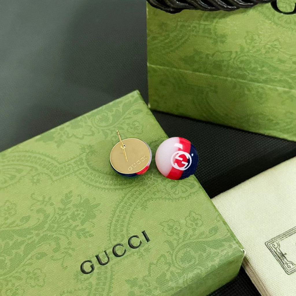 18K Double Gucci Color Earrings