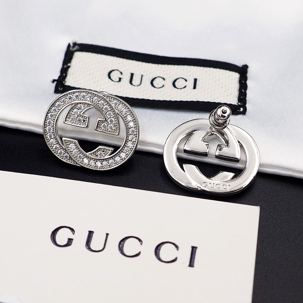 18K Double Gucci Diamonds Earrings