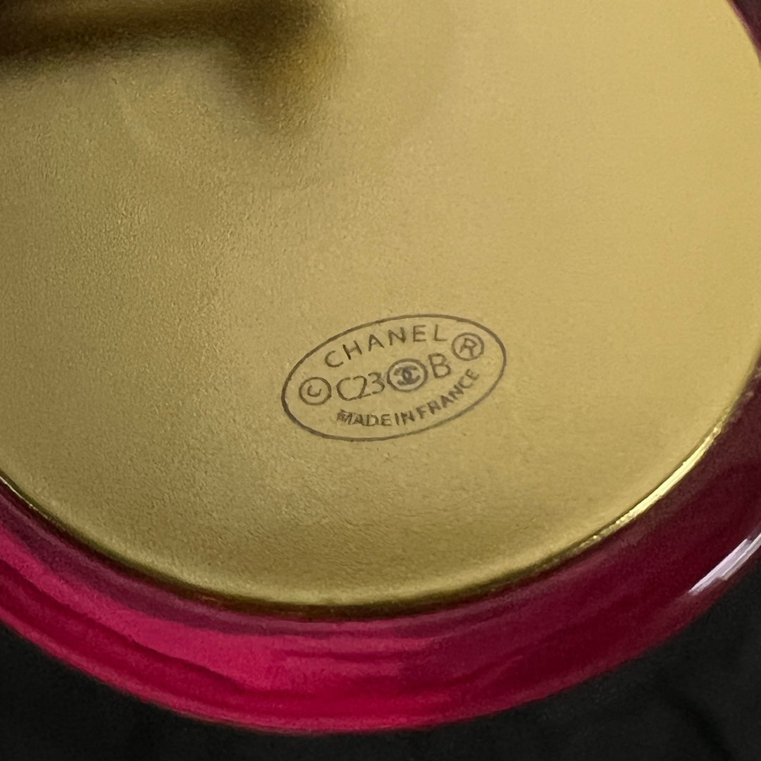 18K Vintage  Chanel Red Crystal Earrings
