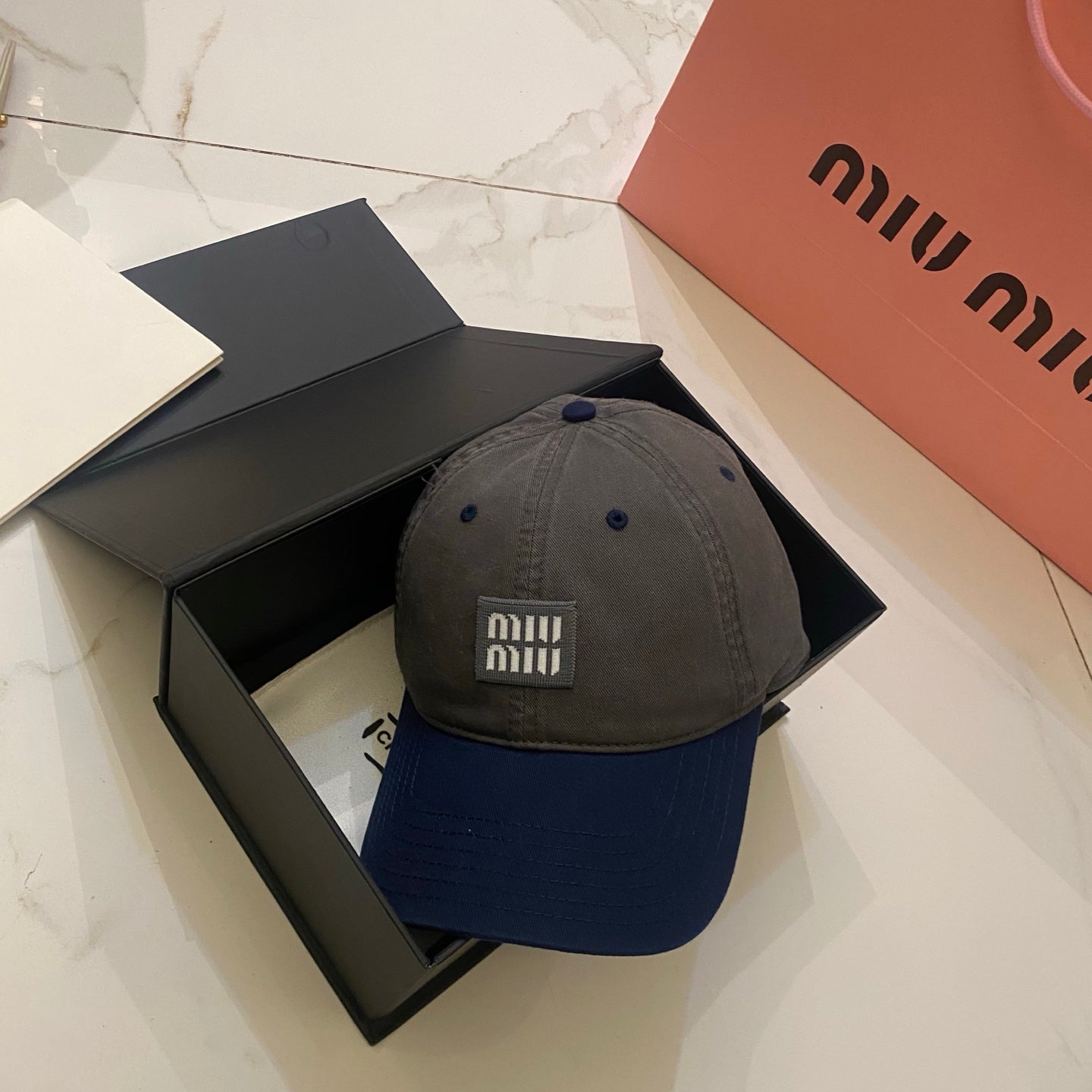 Miu Miu Contrast Color Baseball Cap